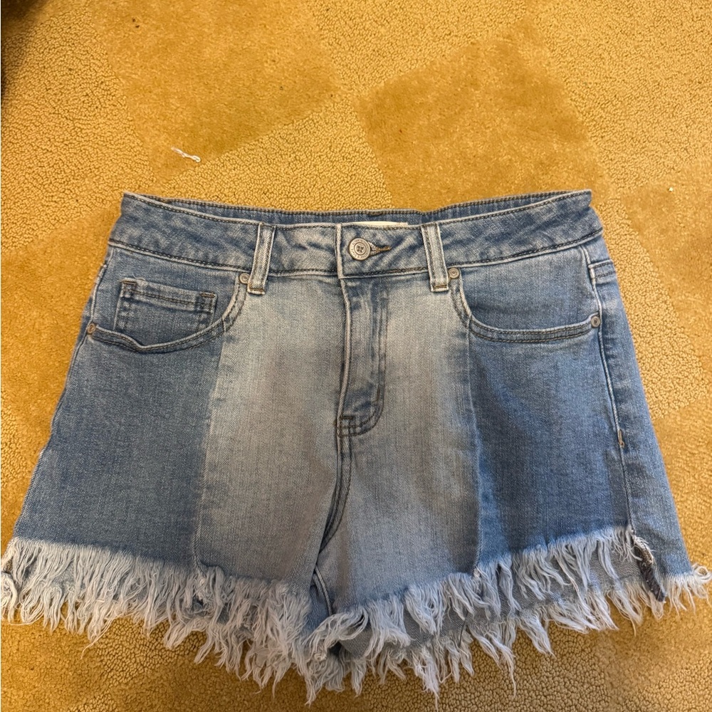 Two Tone Jean Shorts
